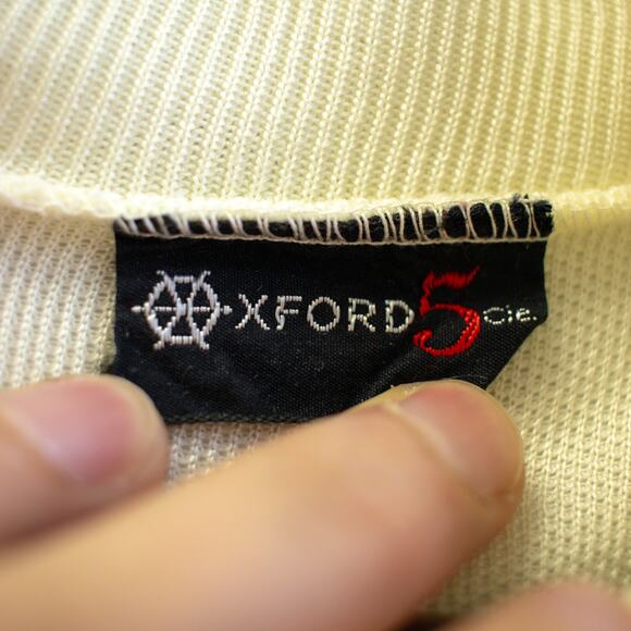 Vintage Cream Tall Mock Neck Long Sleeve Top Size Large - Picture 4 of 5